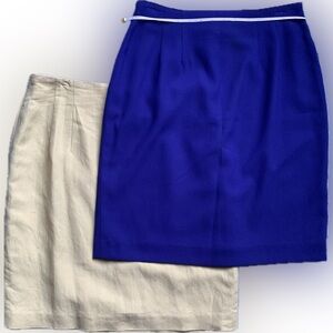 Work Skirt Bundle | 2 lined skirts, size 12 | vintage Casual Corner